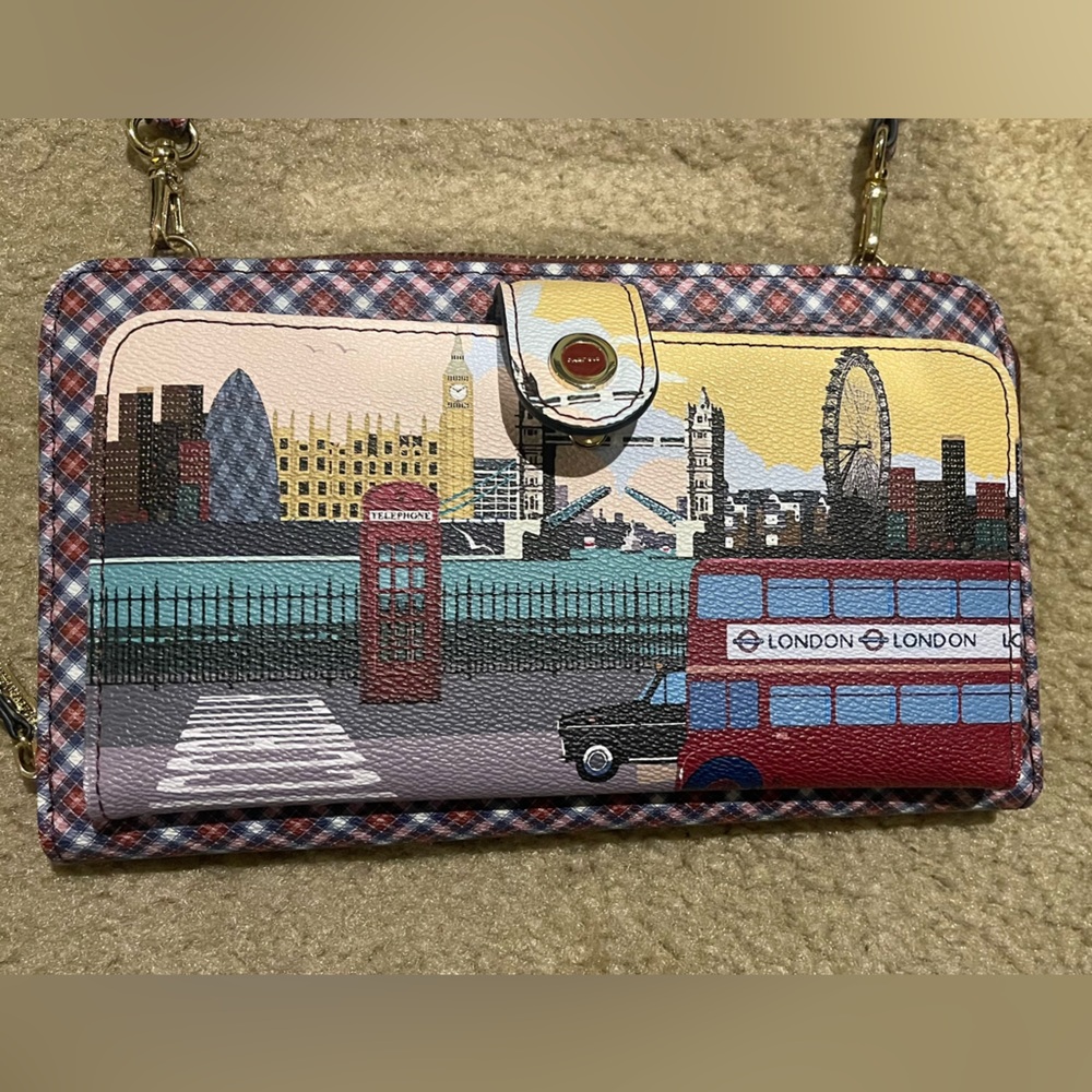 Red and Blue London Cityscape Wallet